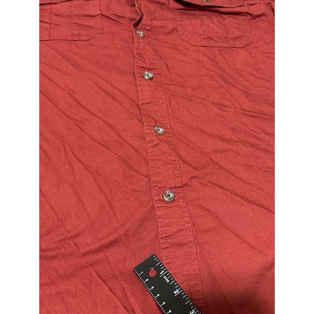 Magellan Outdoors Men's XL Red‎ Chamois Deer Embroidered Long Sleeve Shirt - Picture 4 of 7